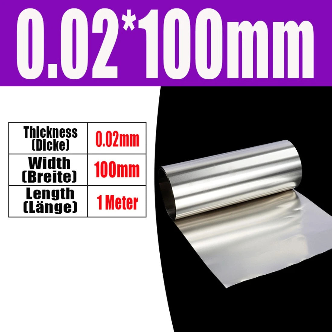 304 stainless Metal Sheet Foil Plate Strip Thickness 0.01mm-2mm Model Making DIY