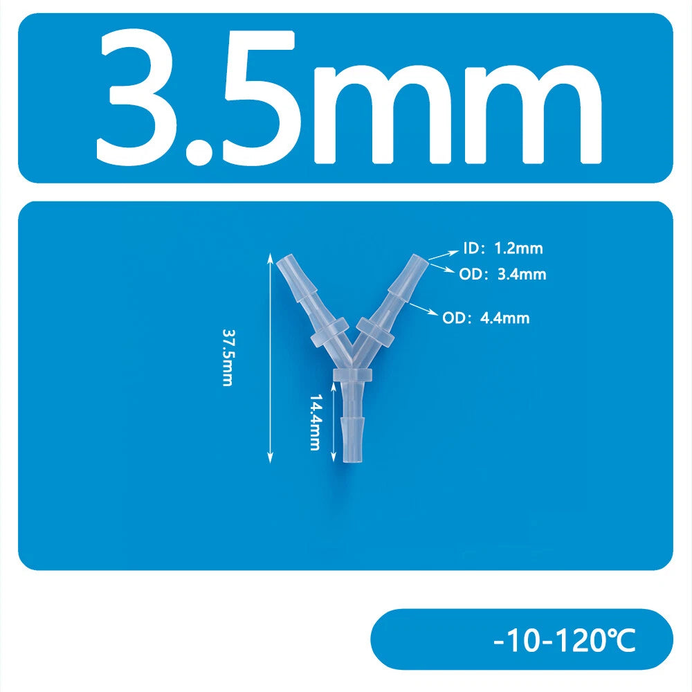 Y-Type 3-Way Barbed Hose Connector — Plastic Tee Fitting for Tube & Pipe