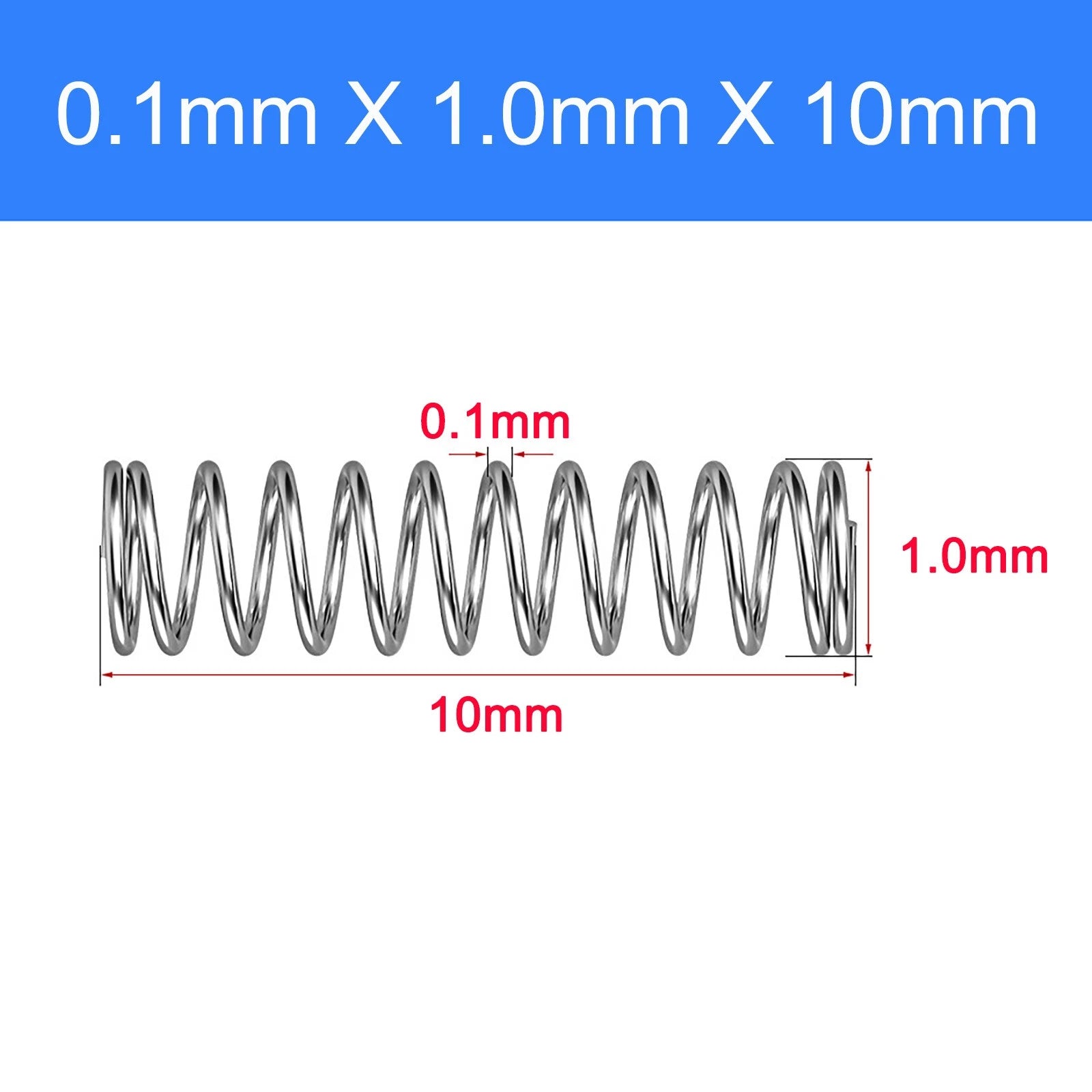 Small Micro Compression Spring Stainless Steel 0.1mm Wire Miniature Precision