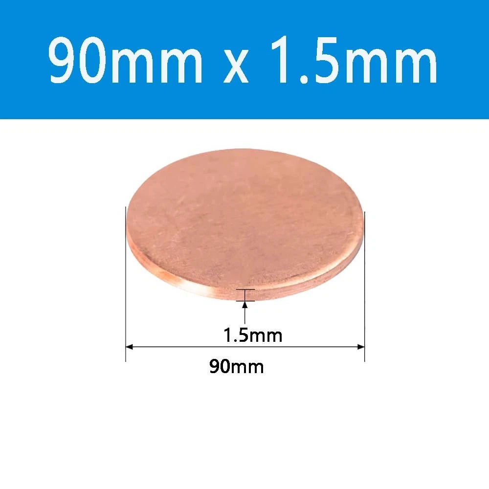 T2 Solid Pure Round Copper Sheet Flat Round Copper Disc Blank Round Metal Sheet