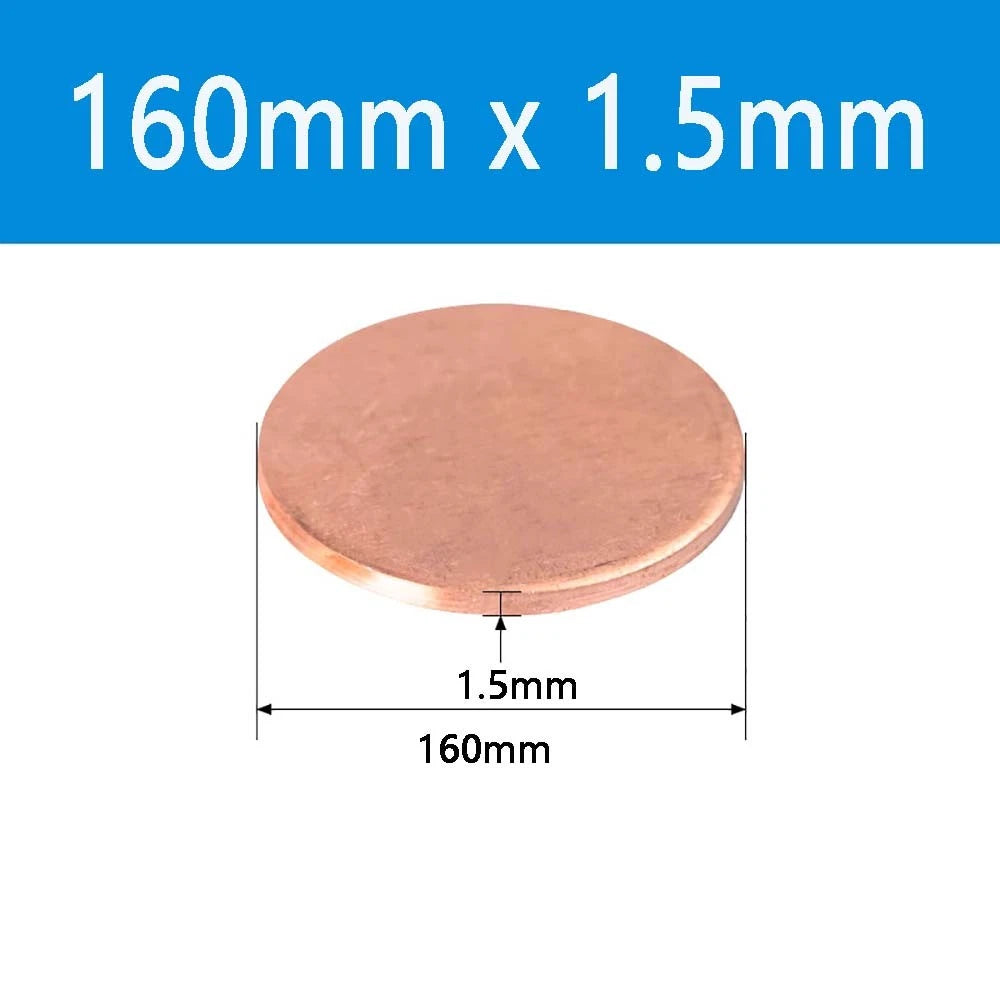 T2 Solid Pure Round Copper Sheet Flat Round Copper Disc Blank Round Metal Sheet