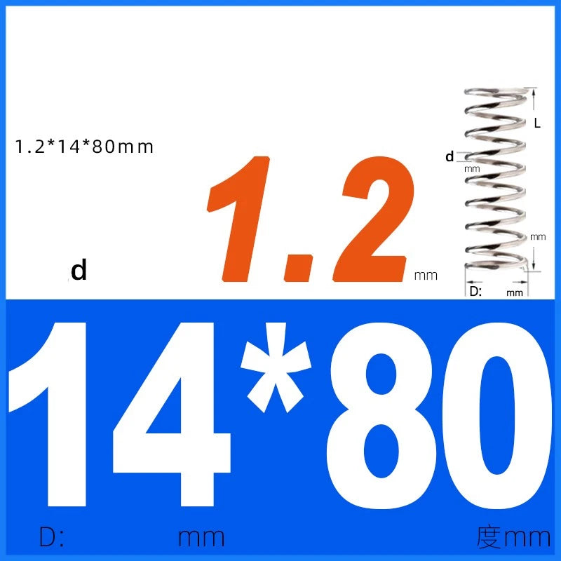 Compression Spring 1.2mm Wire Dia 14mm - 20mm OD Small Pressure Springs