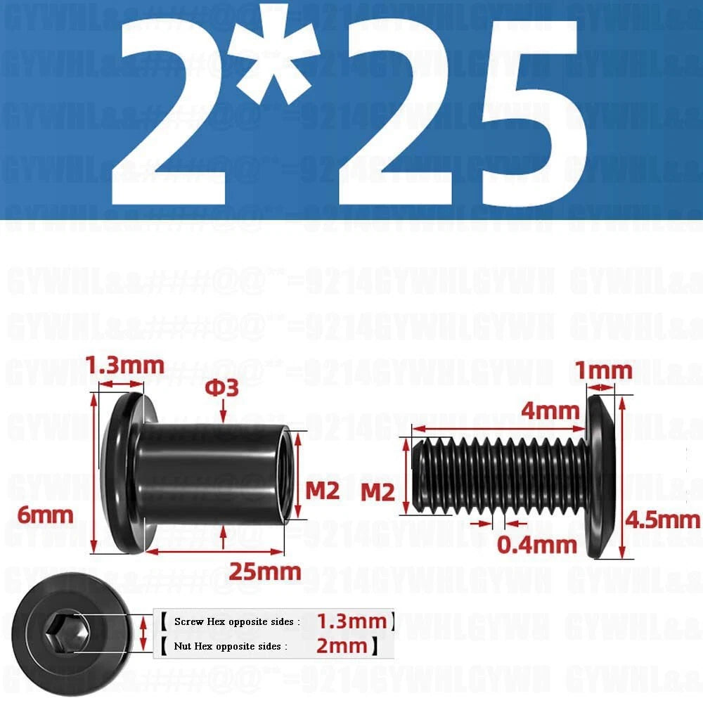 Metric Furniture Connector Bolts with End Cap Nuts — Stainless Steel M2 to M10
