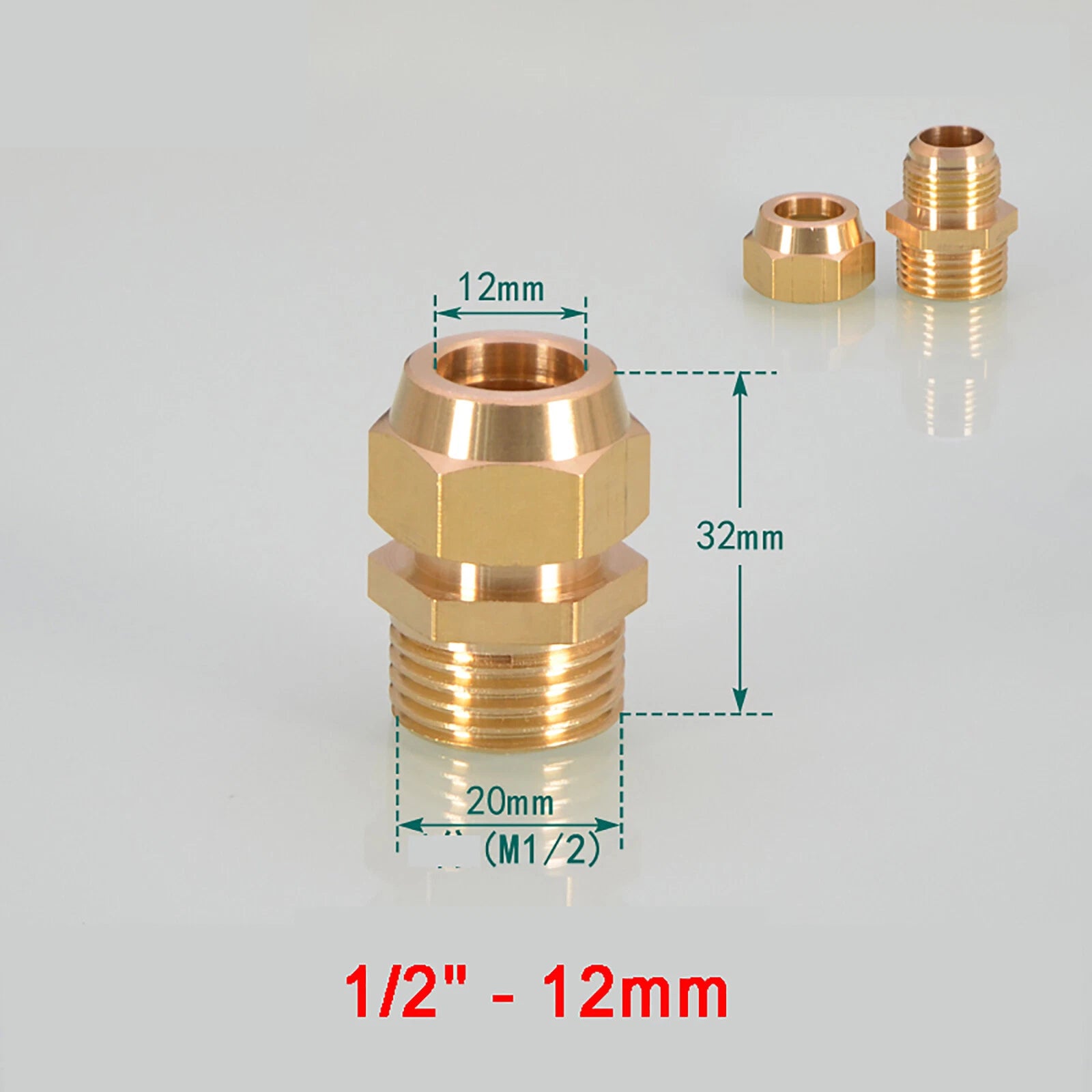 Brass Straight Flare Tube Connector Fittings — 1/8" to 1/2" × 6mm–12mm