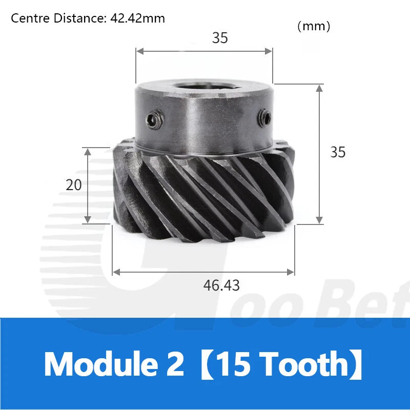 Module 1 1.5 2 Helical Gear C45 Steel Left-handed 45° 13 - 30 Tooth Motor Pinion