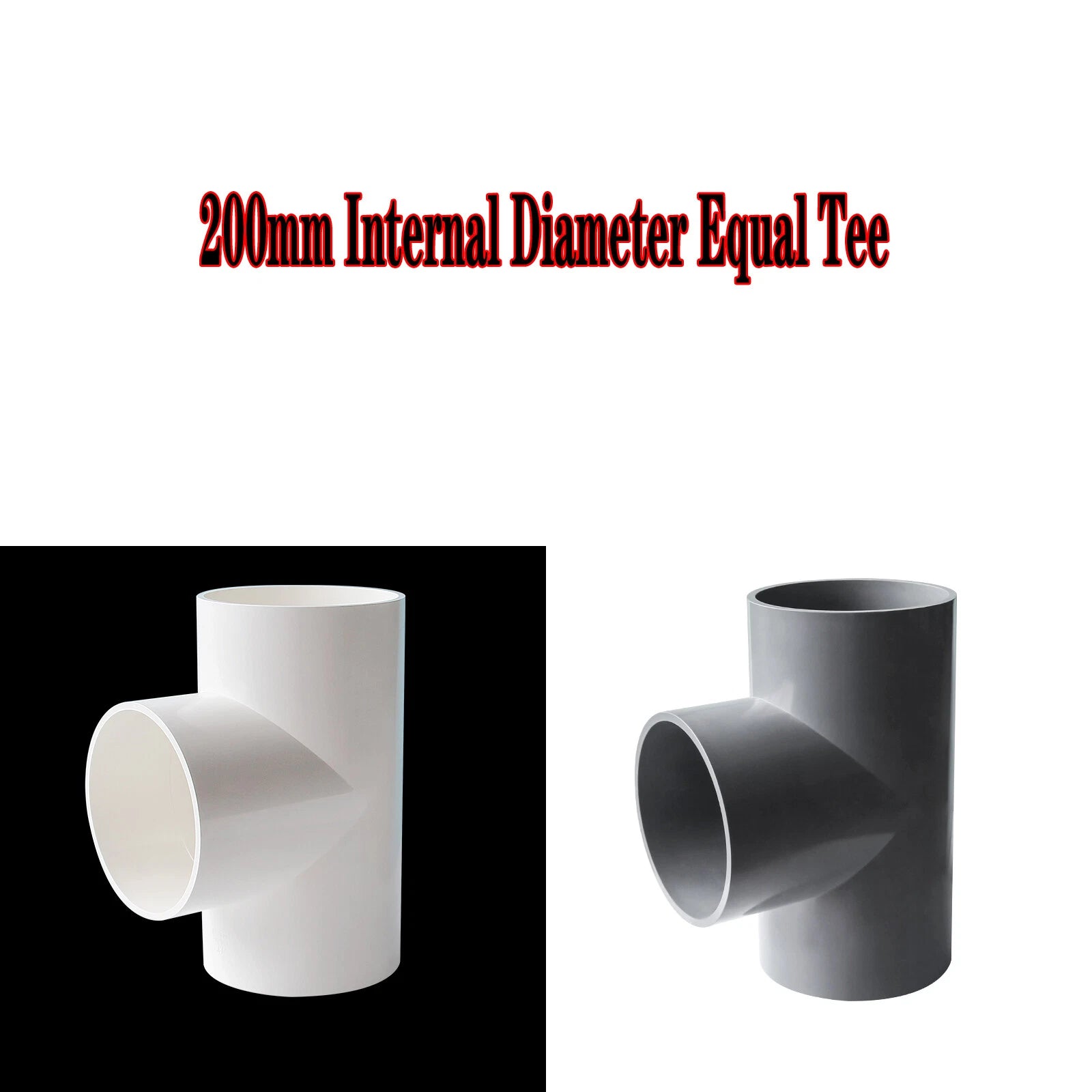 PVC Pipe Fittings Tee Socket ID 16mm - 200mm T Type Solvent Weld 3-Way