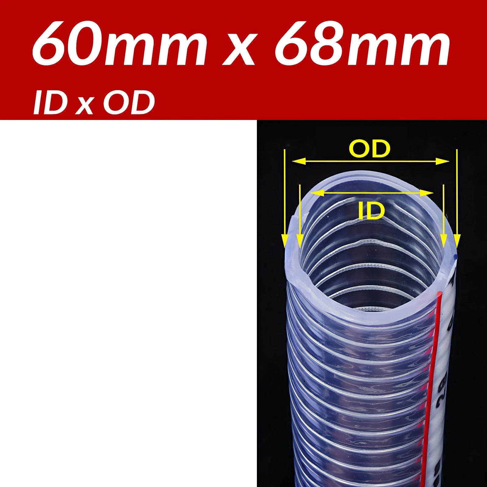 Clear Flexible Braided PVC Hose | ID 10–60mm | Oil & Water Tube Pipe