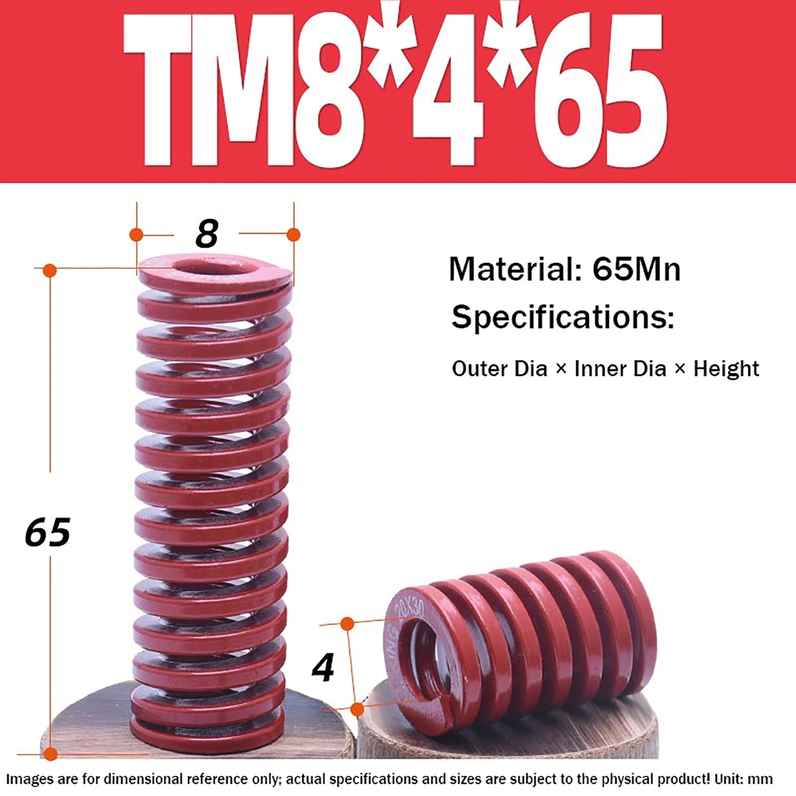 Heavy Load Duty Compression Die Spring, 8mm-50mm Diameter & Up To 400mm Long JIS