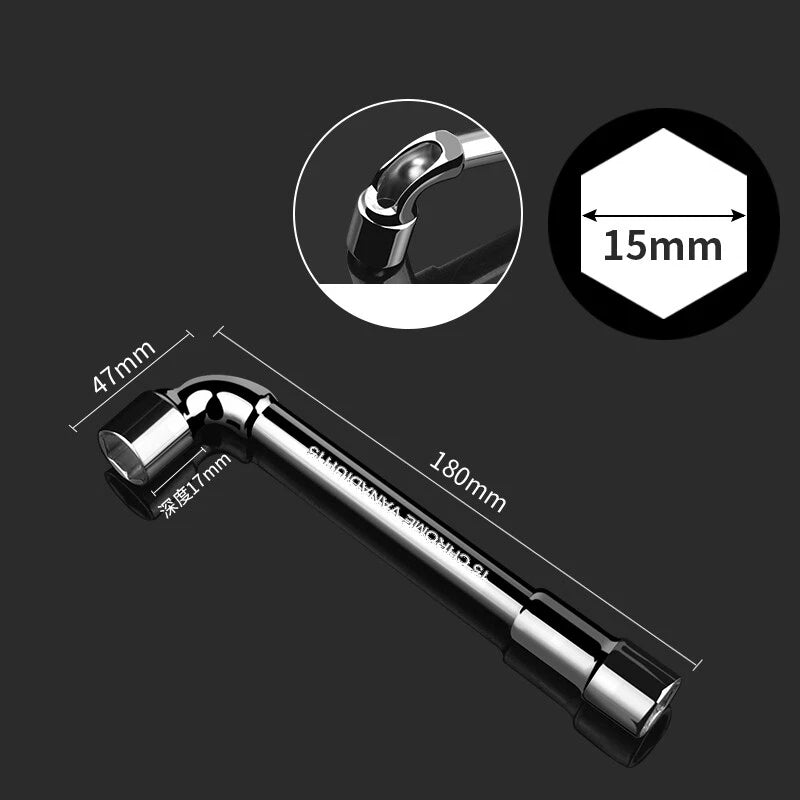 Metric L-Shaped Angled Open Hex Spanners Double Ended Socket Wrench 8mm To 22mm