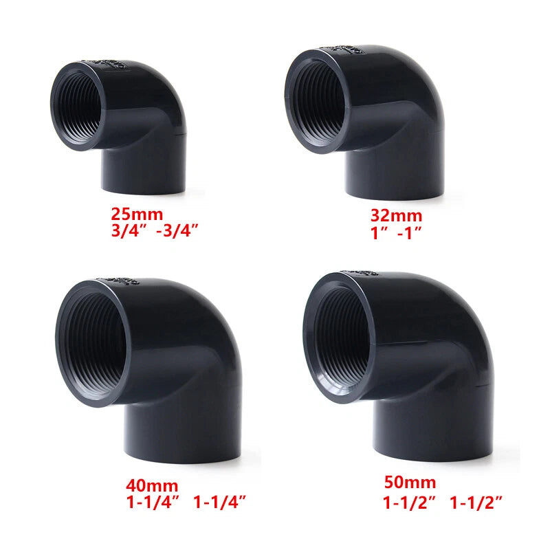 UPVC PVC Pipe Fittings Tee Straight Cap Elbow Plumbing Couping ID 20-110mm Grey