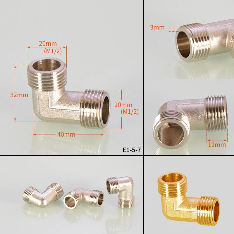 1/2" Copper Tee Elbow Diverter Valve Adapter — Hose & Shower Connector (24 Styles)
