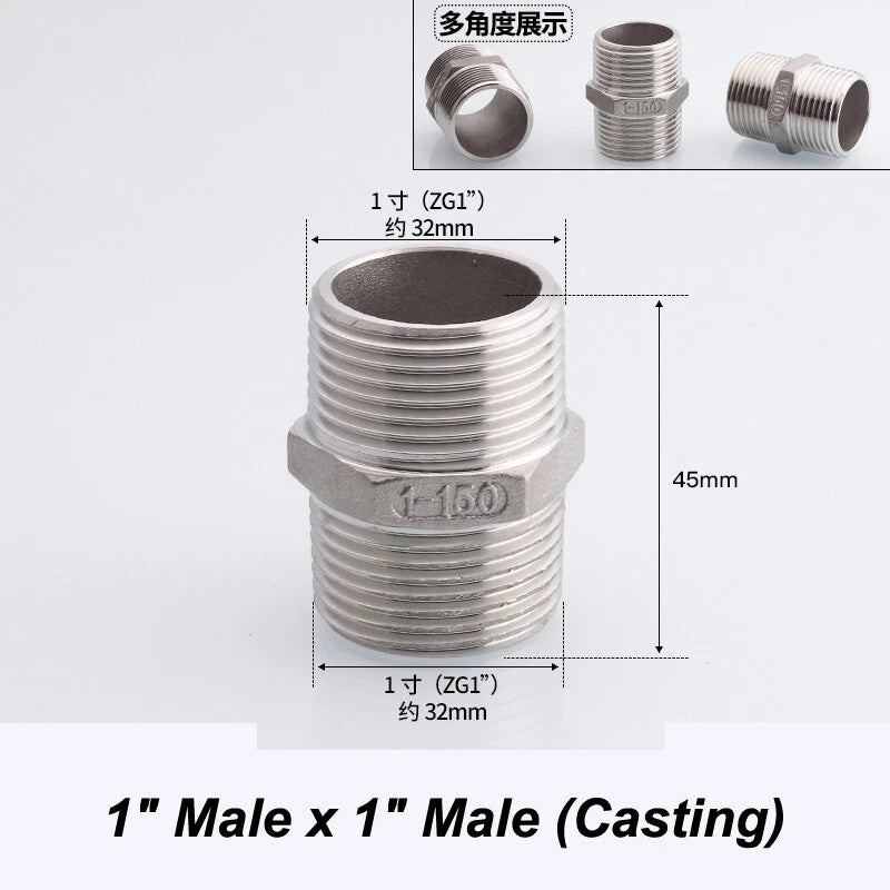 Stainless Steel 90° Elbow BSP Pipe Fittings — Female & Male Reducing Adapters