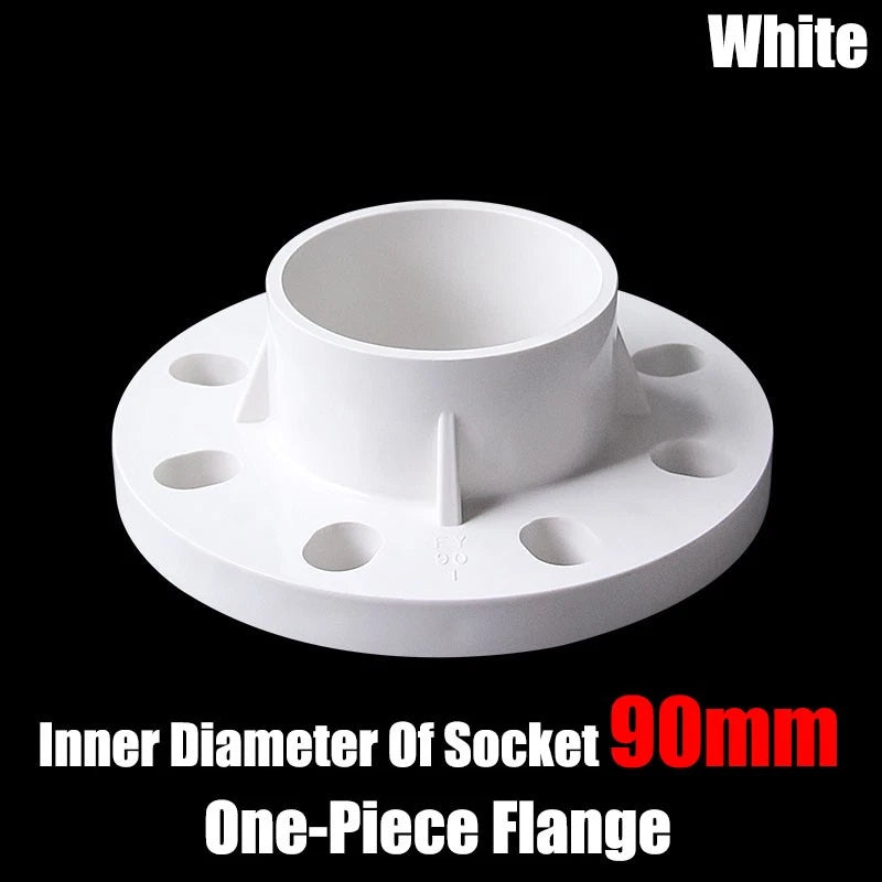PVC Adhesive Floor Flange 20 25 32 40 50 63 75 90 110-200mm Pipe Fittings White