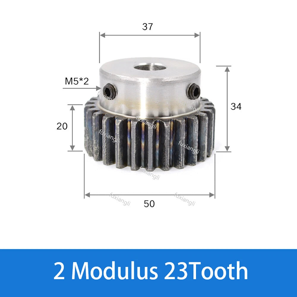 2 Mod 12-40Tooth Spur Gears pitch 6.28mm 45# Steel With Keyway Pinion Motor Gear