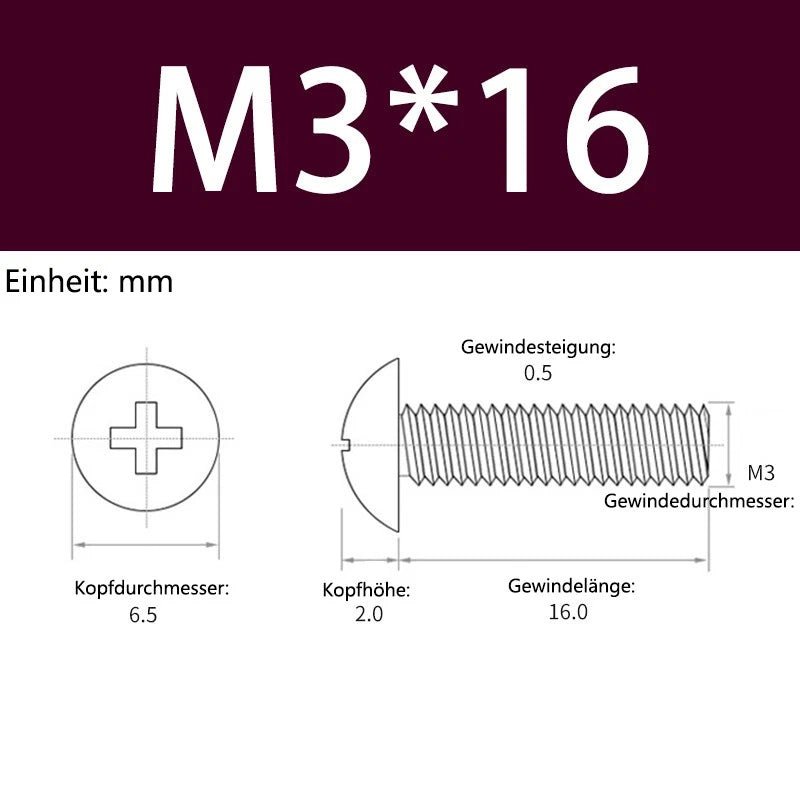 M3 M4 M5 Aluminum Phillips Truss Head Screws DIN 7983 – Metric Machine Bolts - HomeDIYer