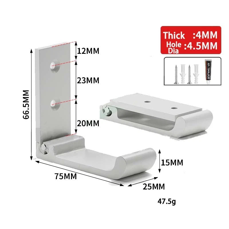 Folding Wall Hooks Aluminum Alloy Foldable Design Wall Mounted Coat Clothes Hook