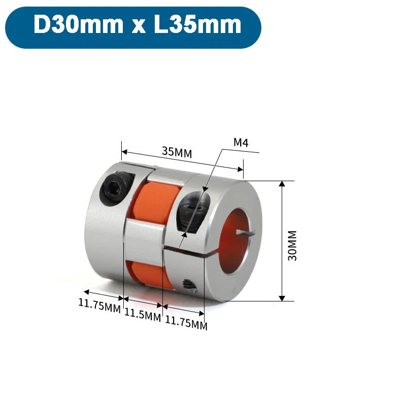 CNC Shaft Coupler Flexible Plum Spider Jaw Coupling Stepper Motor D14mm - 150mm