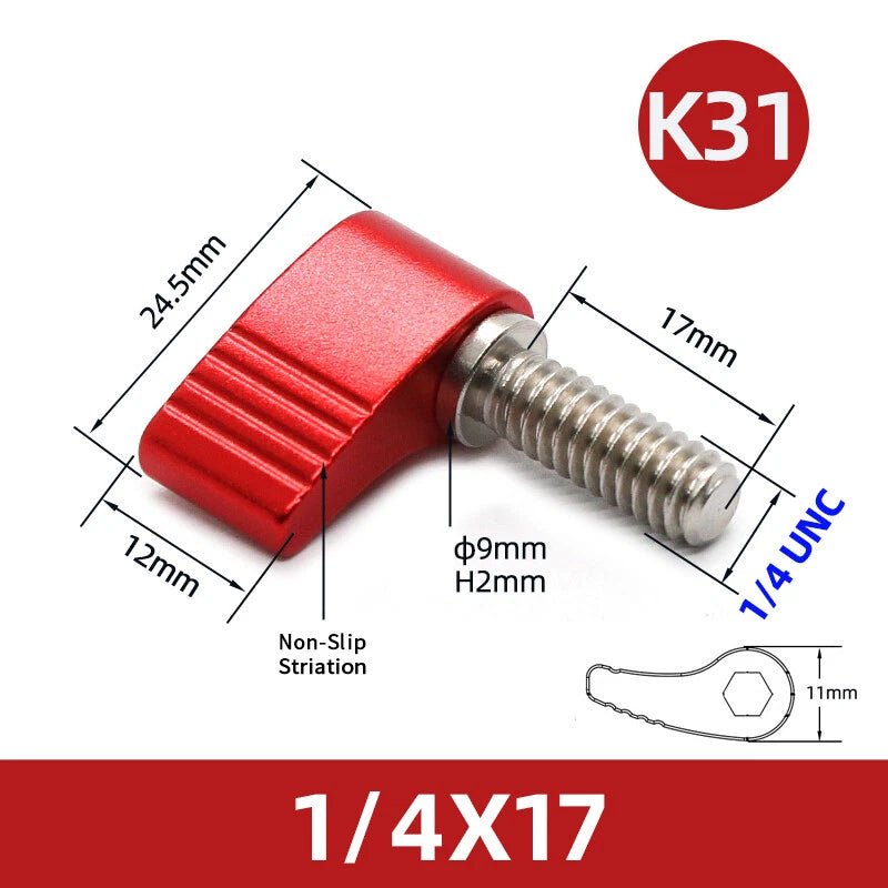 UNC 3/8" & 1/4" Wing Thumb Screws – Single & Double Wing T - Type, Aluminum & Stainless Steel - HomeDIYer