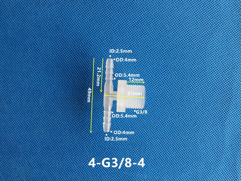 T-Type Plastic Pipe Fitting – Male Thread Barbed Tee Hose Connector (G & M Thread)