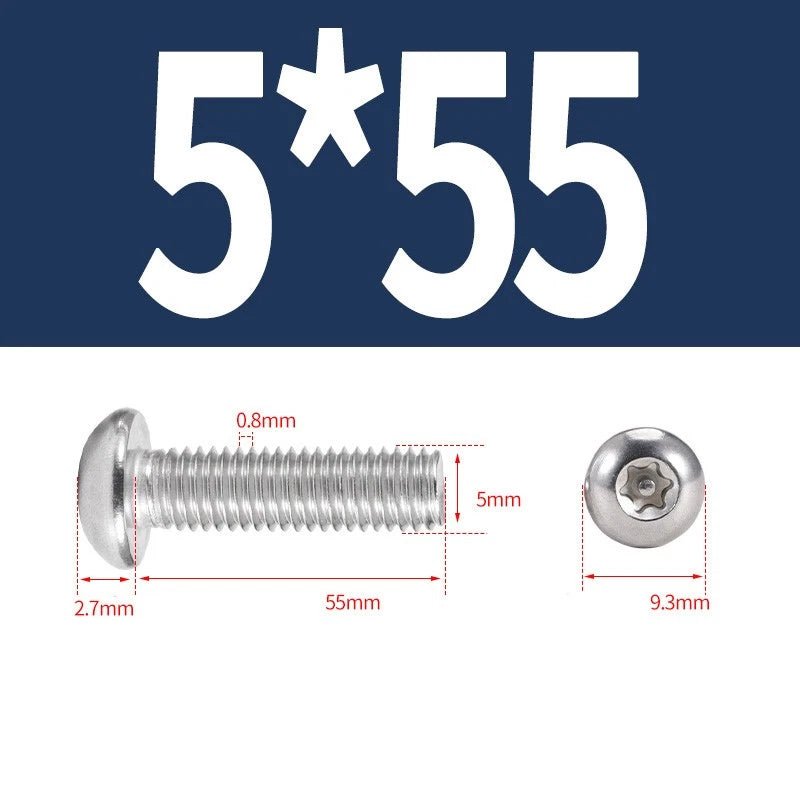 M5 M6 A2 Stainless Pan Head Torx Pin Security Machine Screws | Anti - Vandal Bolts - HomeDIYer