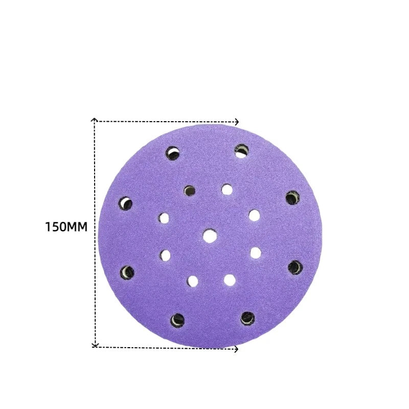 6 Inch Dry Sanding Discs Sandpaper Hook and Loop Pads 15/17Hole Grit 40-800