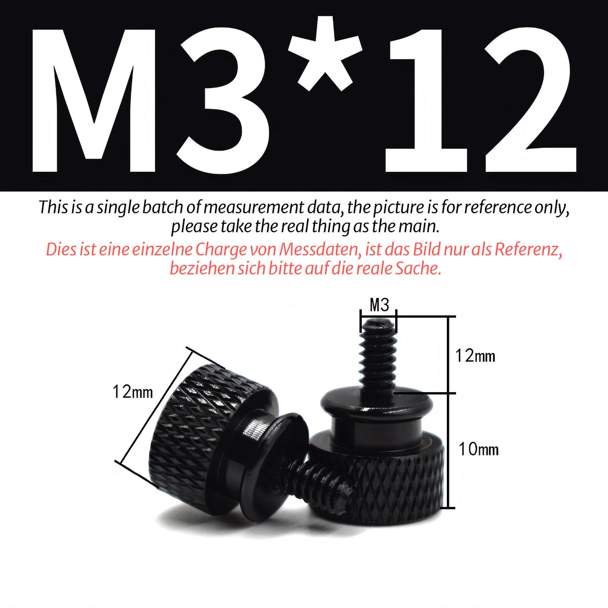 M3 Knurled Thumb Screws – Colorful Aluminum Alloy Hand-Tighten Grip Bolts