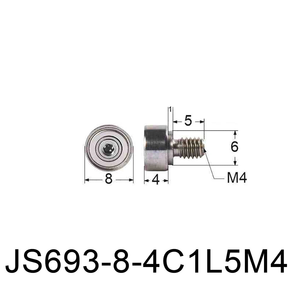 NTBG 7-52mm Metal Ball Bearing Pulley Flat Roller Guiding Wheel M3-M10 Threaded