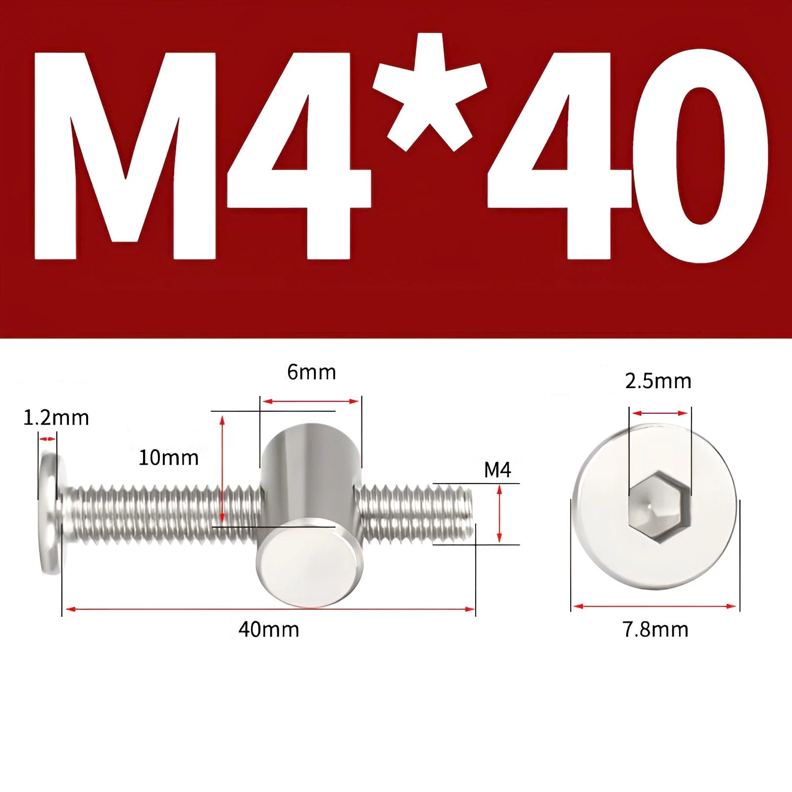 M4 M5 M6 M8 304 Stainless Steel Furniture Connecting Bolts with Barrel Nuts