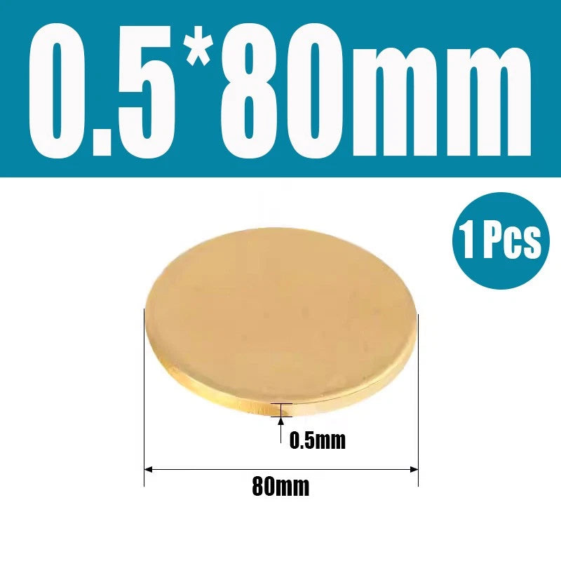 Thick 0.5mm-6mm Solid Brass Discs Blanks Discs Ø 20mm-300mm Metal Round Sheets