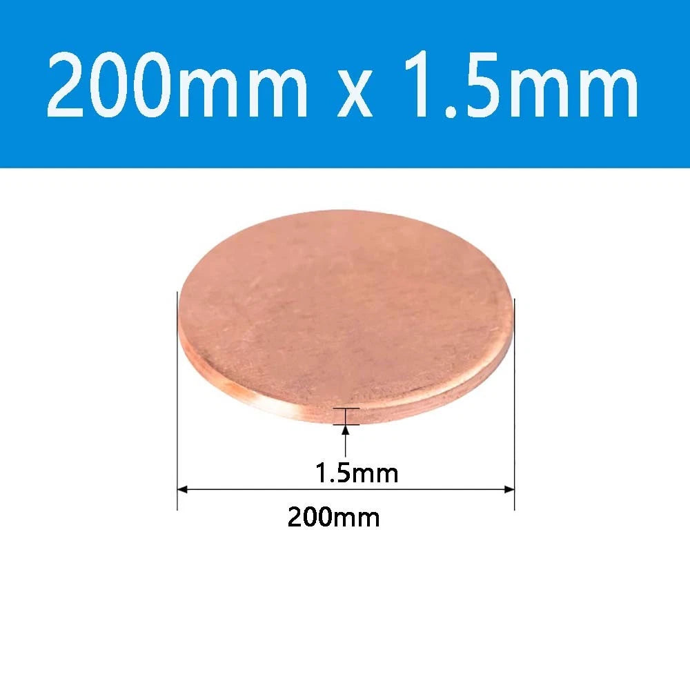 T2 Solid Pure Round Copper Sheet Flat Round Copper Disc Blank Round Metal Sheet