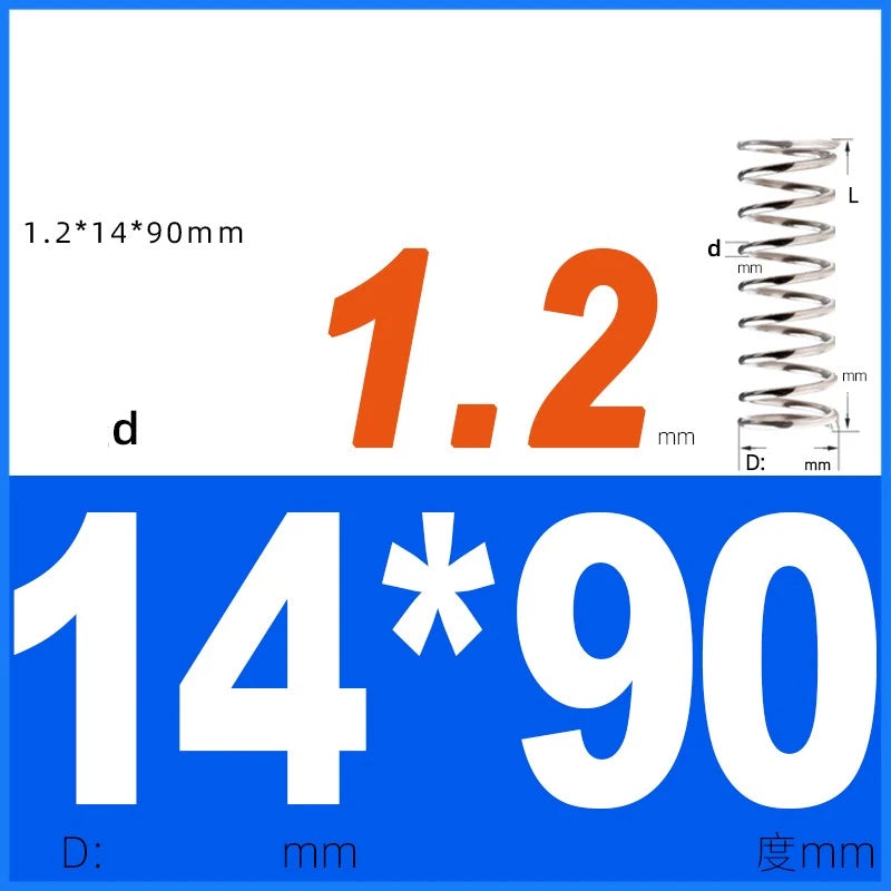 Compression Spring 1.2mm Wire Dia 14mm - 20mm OD Small Pressure Springs