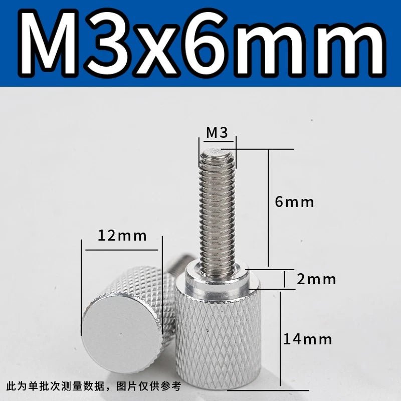 M3 Knurled Thumb Screws – Colored Anodized Aluminum, 6mm to 100mm, 10 Colors - HomeDIYer