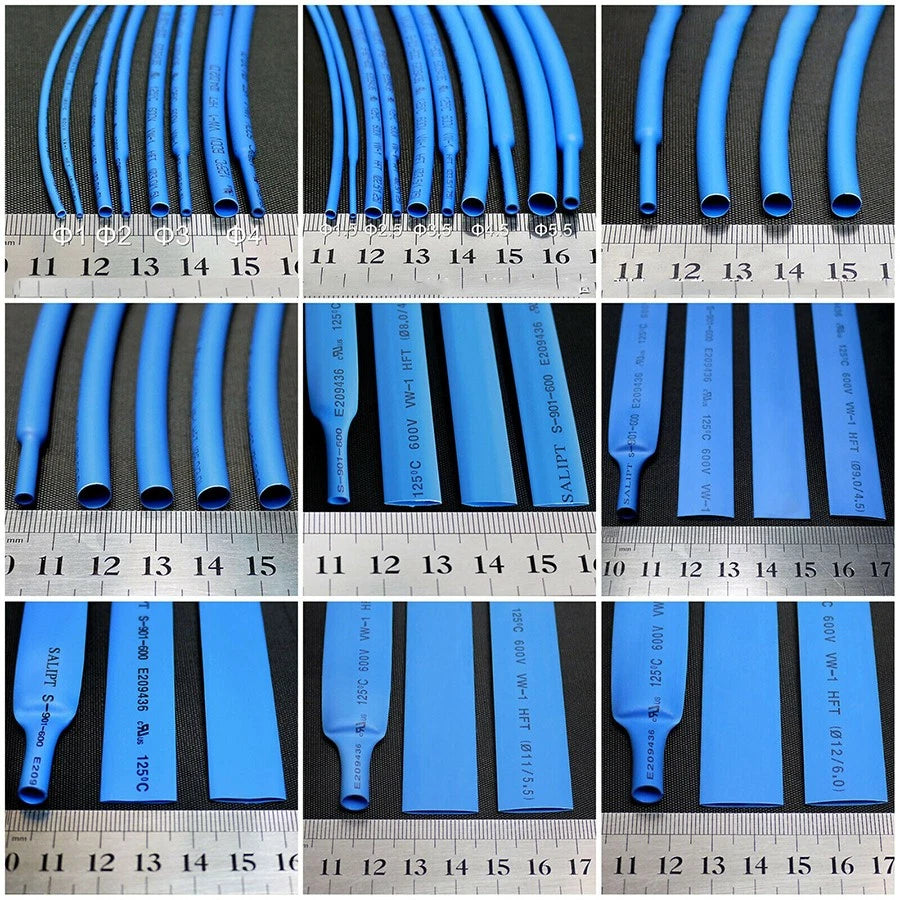 Heat Shrink Tubing 2:1 Ratio – 0.6mm & 0.8mm, 7 Colors, 5–50 Meter Rolls