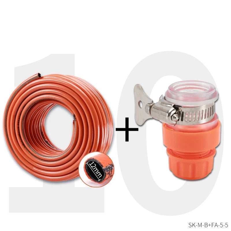 PVC Flexible Braided Tubing — Hydroponics & Irrigation Hose with Optional Clips