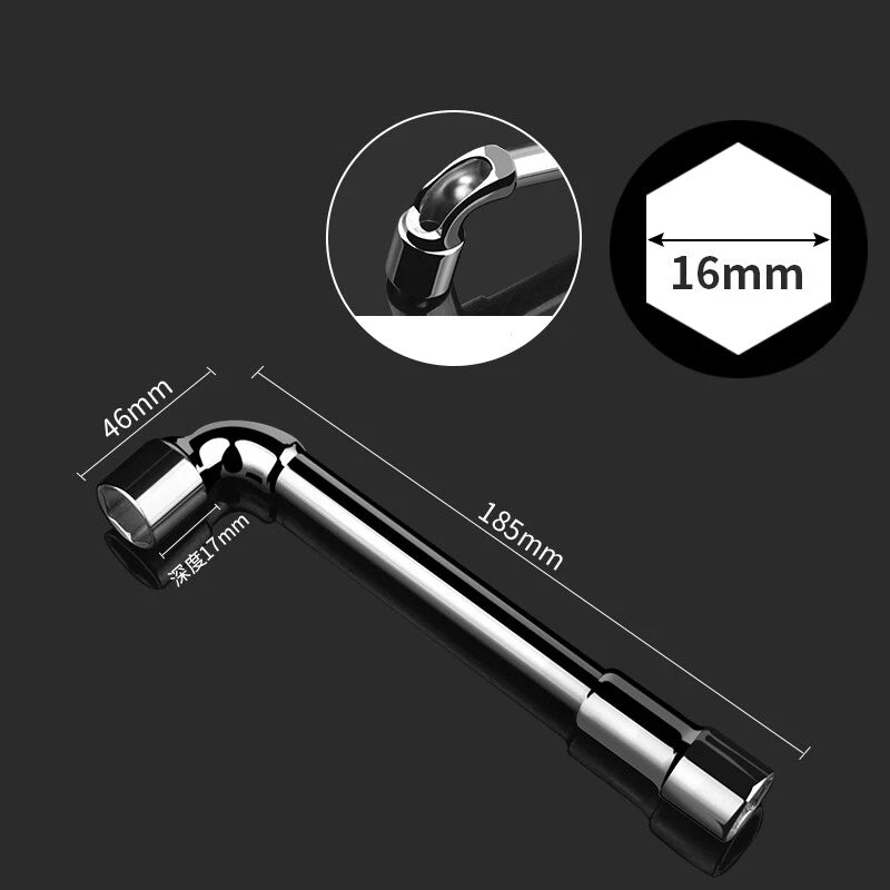 Metric L-Shaped Angled Open Hex Spanners Double Ended Socket Wrench 8mm To 22mm