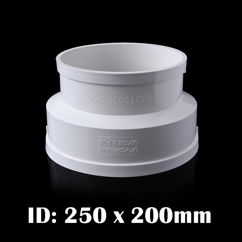 PVC Reducer Fittings Water Pipe Fittings 75 x 50mm~315 x 200mm Adapter Connector