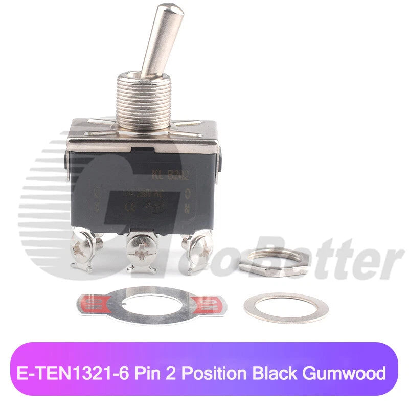 Heavy Duty Toggle Switch On-Off / On-Off-On — SPST/SPDT 2/3 Position, 2/4/6 Pin, 5A 250VAC