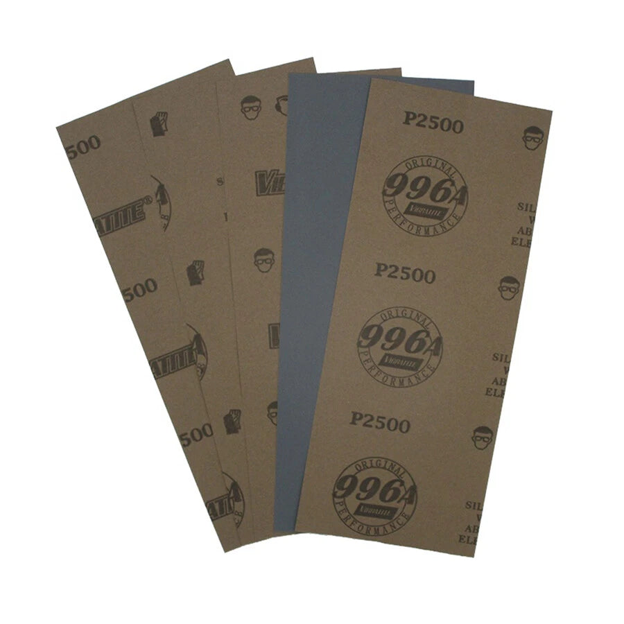 93x230mm Silicon Carbide Wet & Dry Sandpaper — P60 to P10000 Grit Waterproof Paper Sheets for Metal Wood Auto