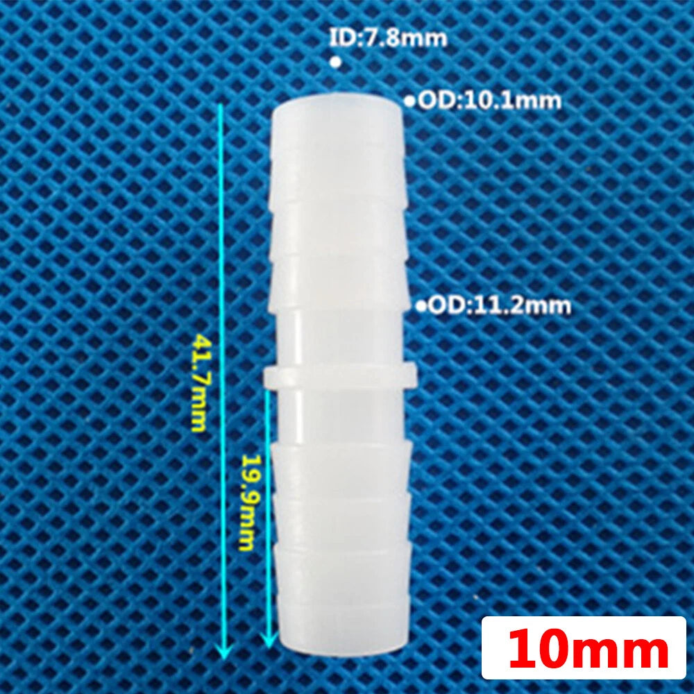 Plastic Barbed Straight Hose Connector — 1.6mm to 25mm Tubing Joiner Coupling