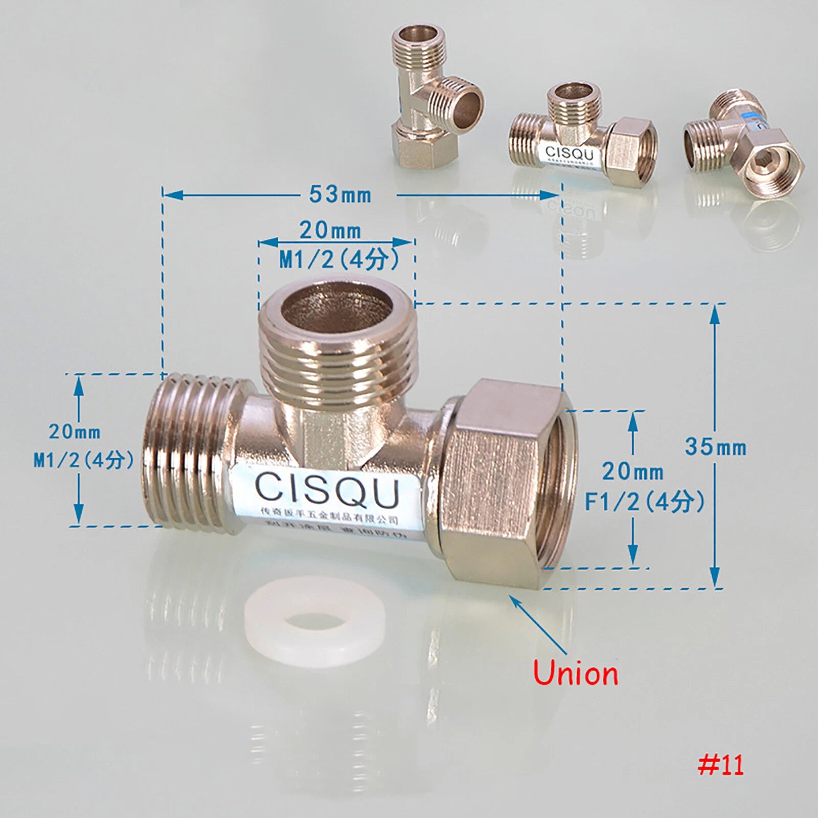 1/2" BSP Brass Pipe Fittings – Elbow, Tee & Union Coupler