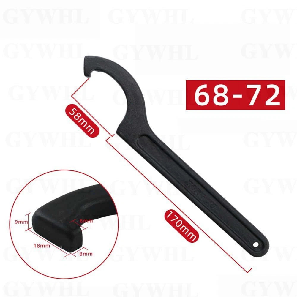 Carbon Steel Crescent Hook Head Round Nut Spanner C Shape Wrench Tool Hand Tool