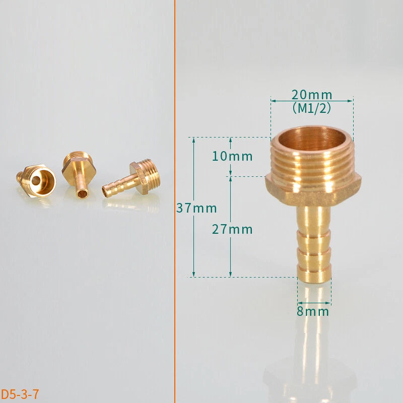 BSP Hose Barb Fittings — 1/2" & 3/4" Male or Female Thread × 6–25mm Barb (2-Pack)