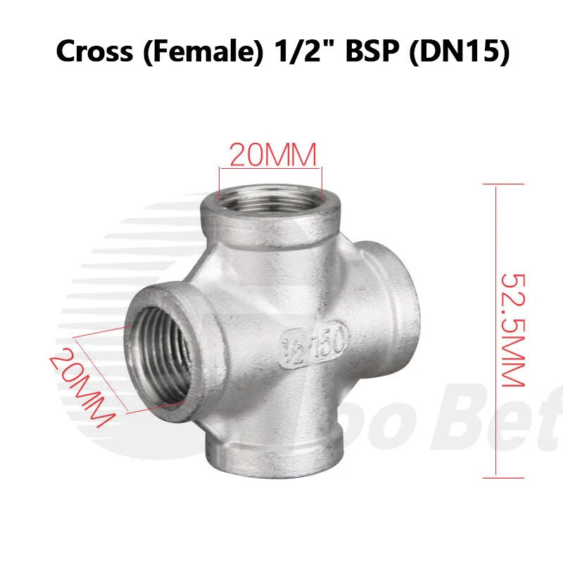 BSP Threaded Stainless Steel Pipe Fittings 304 — Elbow, Tee, Nipple, Socket & More