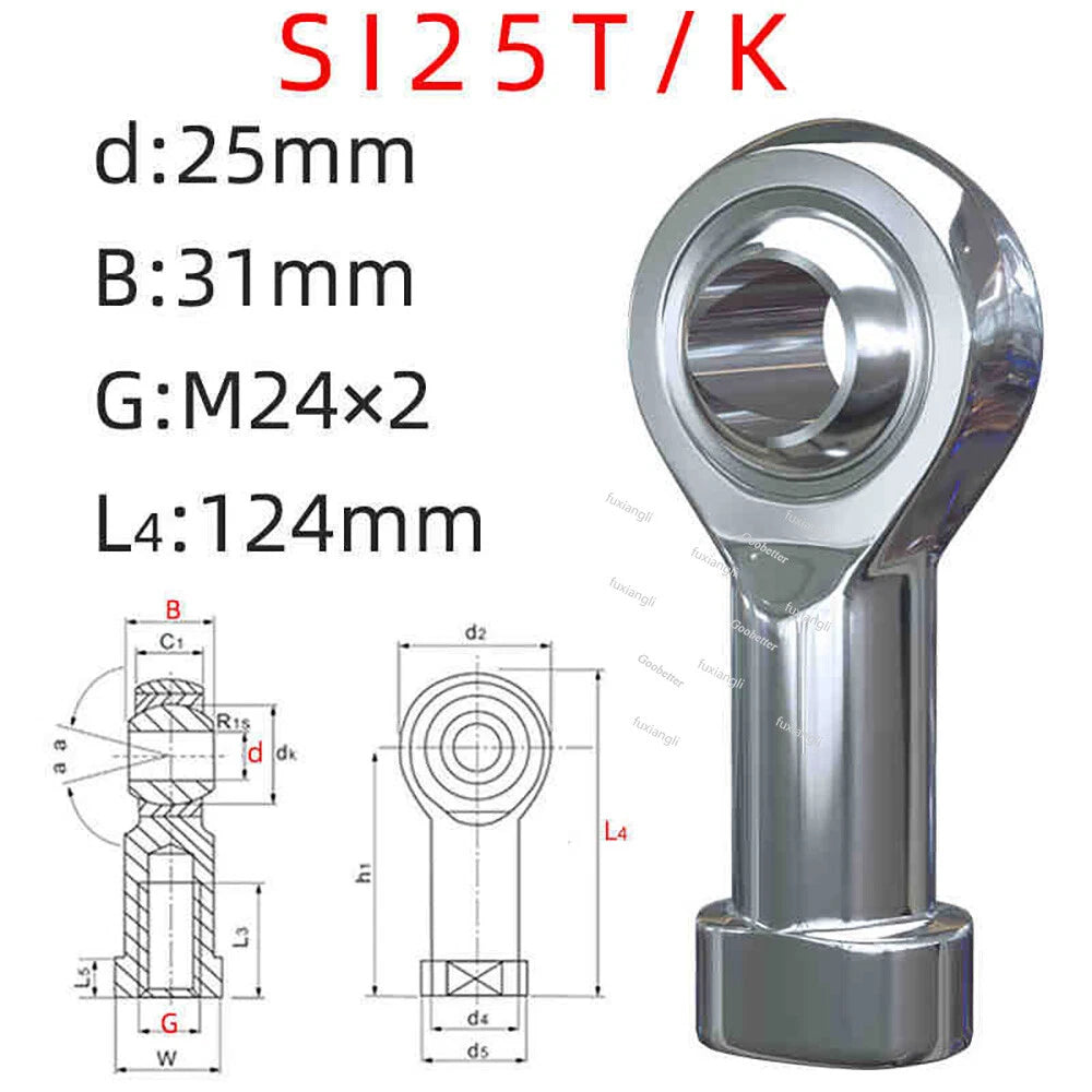 Rod End Bearings PHS Female M6-M35 Right-Left Hand Thread A2 Stainless Steel