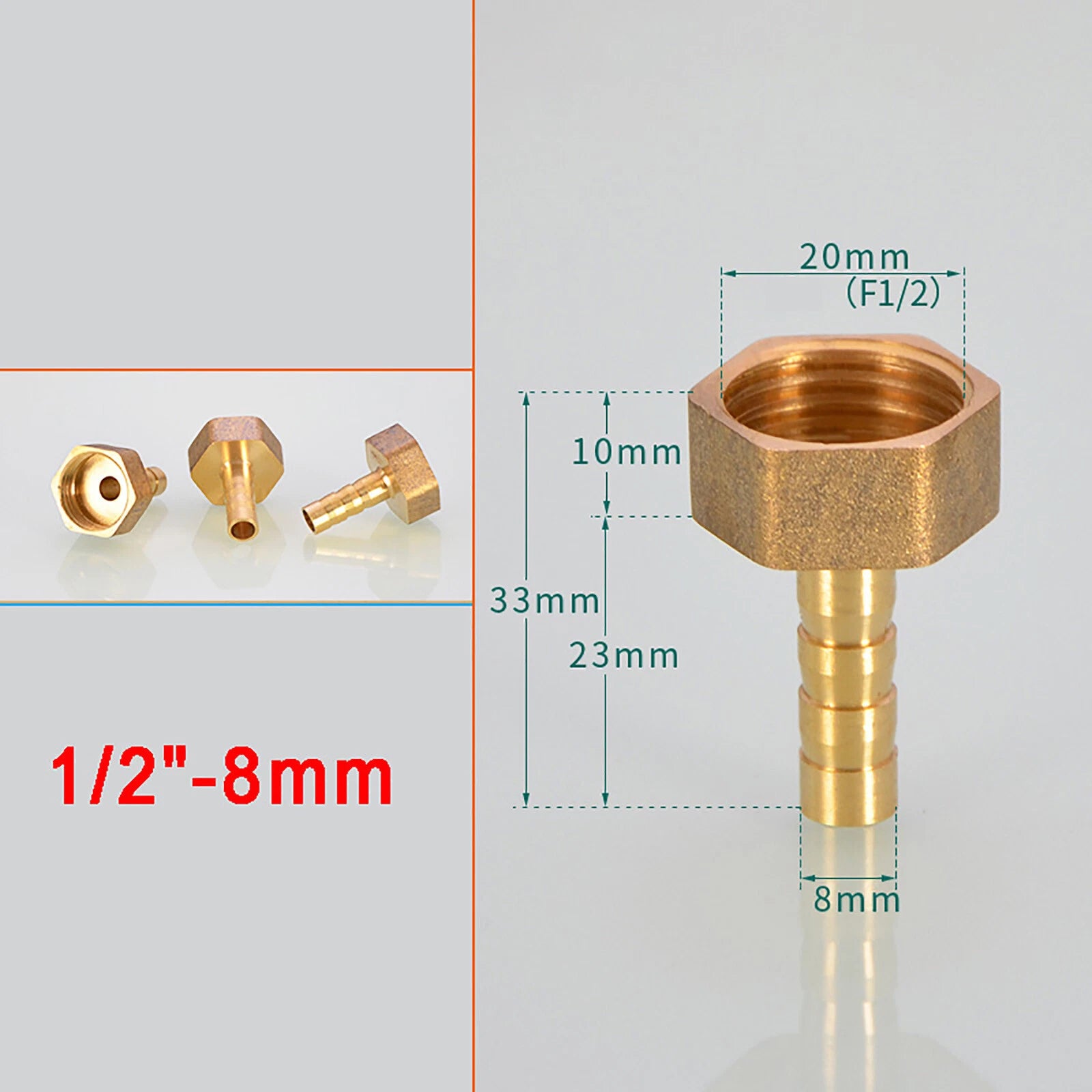 Brass Female BSP Blanking Cap Stop End Pipe Fittings — 1/8" to 1" Hex & Octagonal