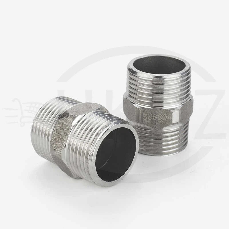 BSP Male to Male Stainless Steel Hexagon Nipple Pipe Fittings | 201 / 304 / 316 | 1/8" to 4"