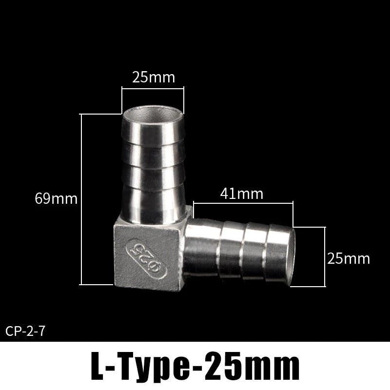 Stainless Steel BSP Hose Tail Connector Fitting — Y / L / T / Inline Type