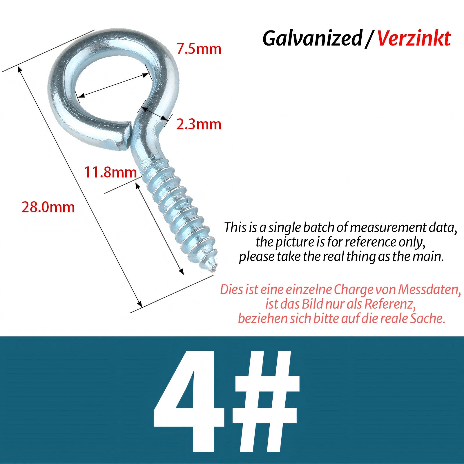 Screw-In Eye Hooks & Open Hooks — Nickel, Zinc & 304 Stainless, 16–106mm, All Sizes