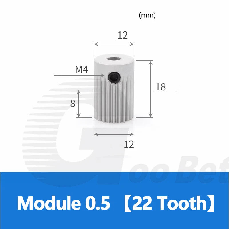 Module 0.5/1/1.5 Precision Spur Gear Aluminium 12-60 Tooth Motor Pinion with Hub