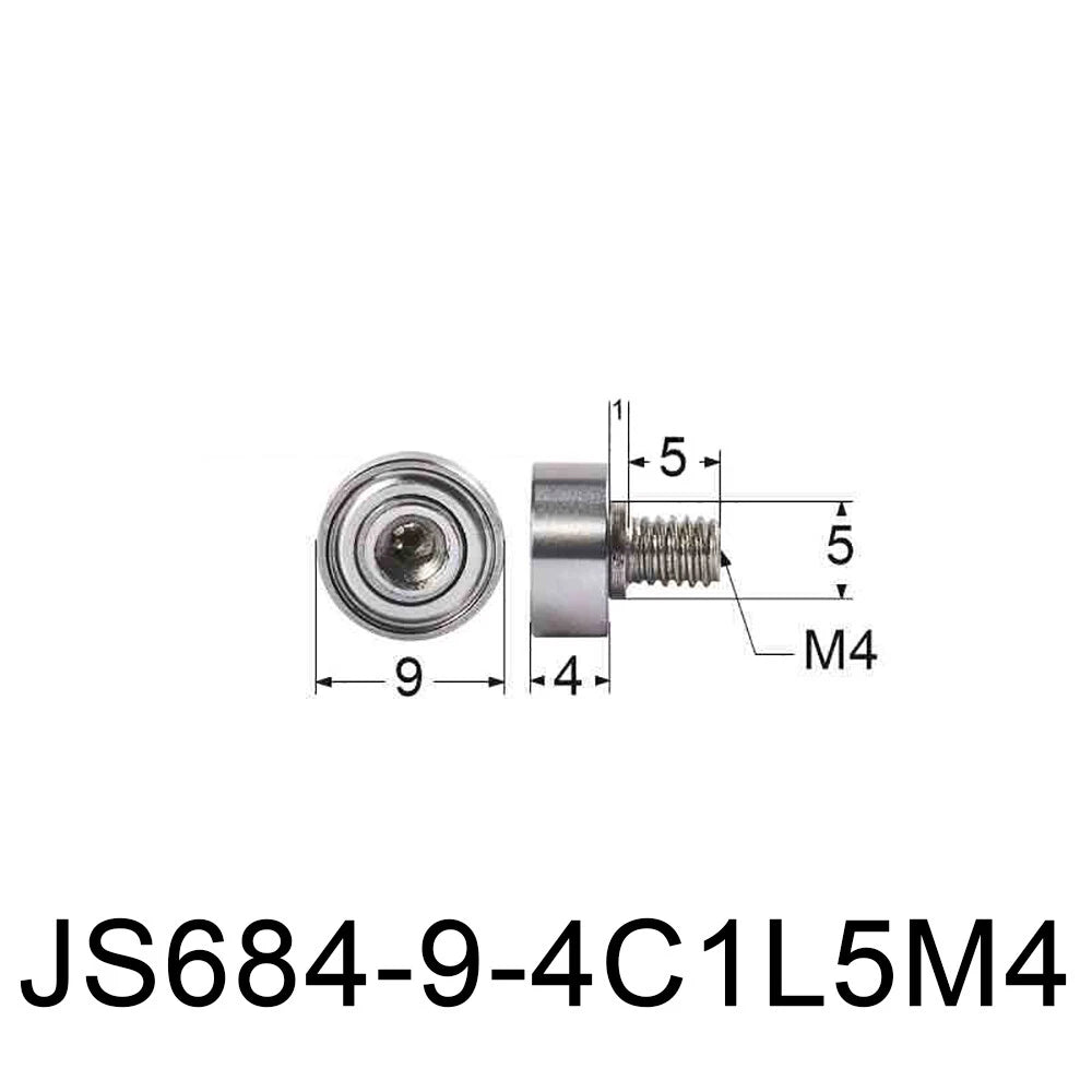 NTBG 7-52mm Metal Ball Bearing Pulley Flat Roller Guiding Wheel M3-M10 Threaded